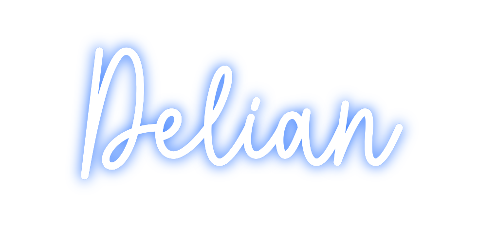 Konfigurierter Neonsign Delian