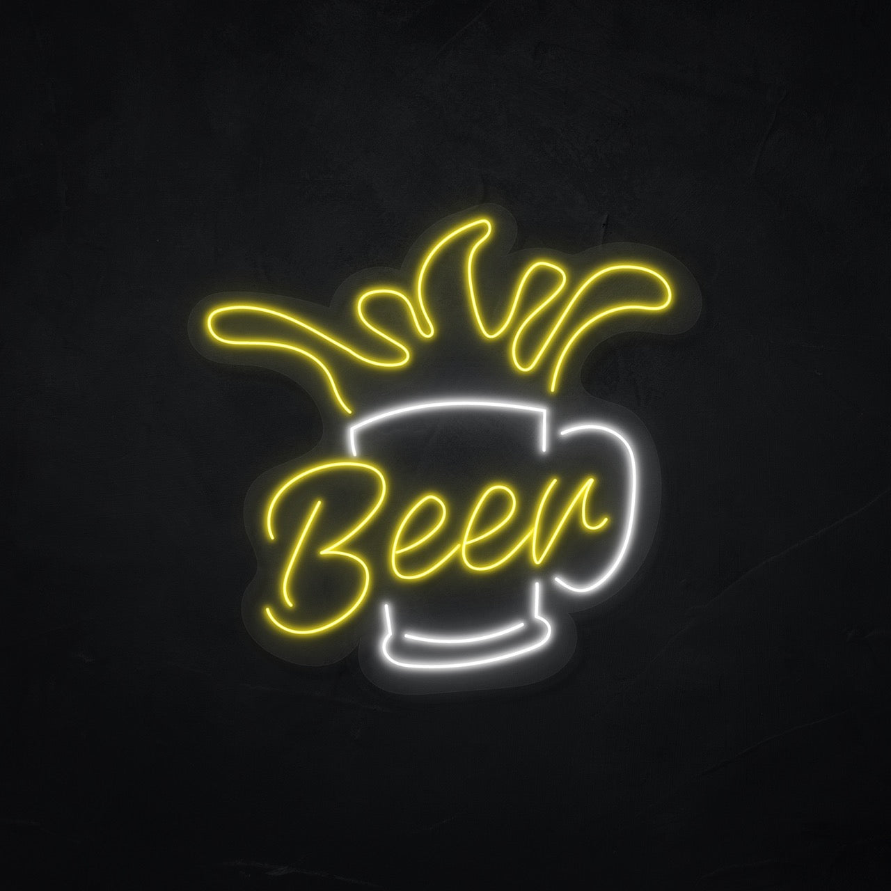 Neonschild - Neonsign - Leuchtschild - Lichtwerbung - Beer Splash