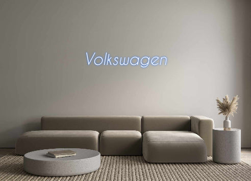 Konfigurierter Neonsign Volkswagen