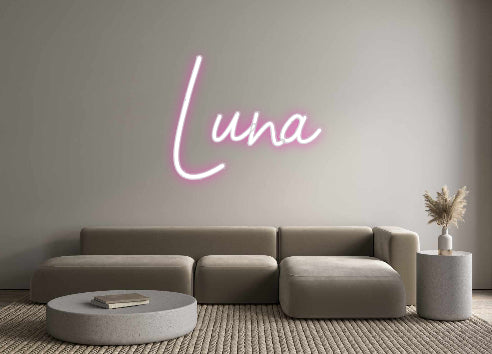 Konfigurierter Neonsign Luna