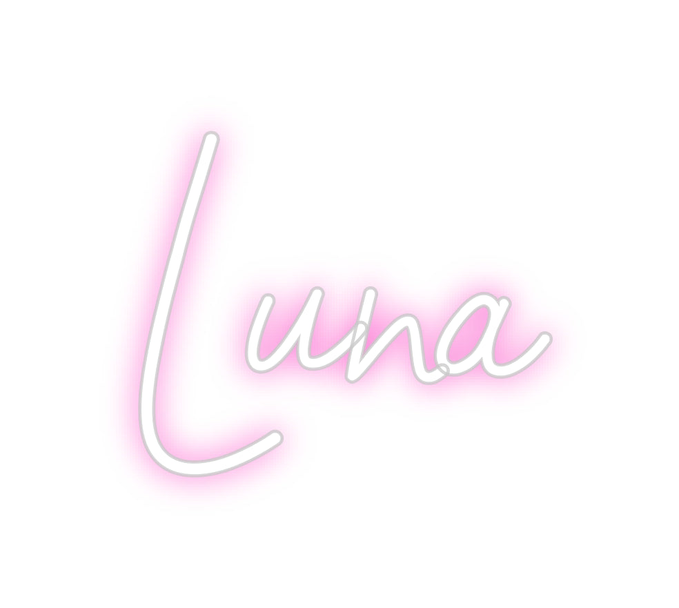 Konfigurierter Neonsign Luna