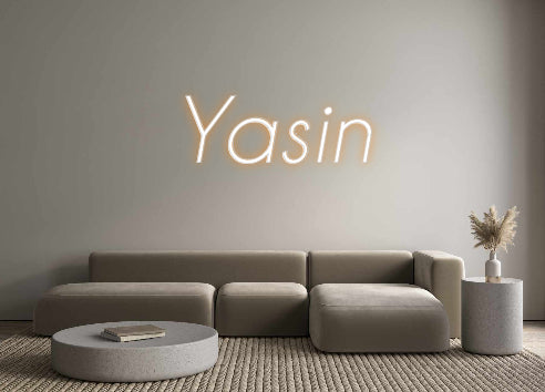 Konfigurierter Neonsign Yasin