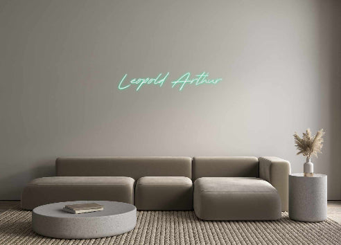 Konfigurierter Neonsign Leopold Arthur