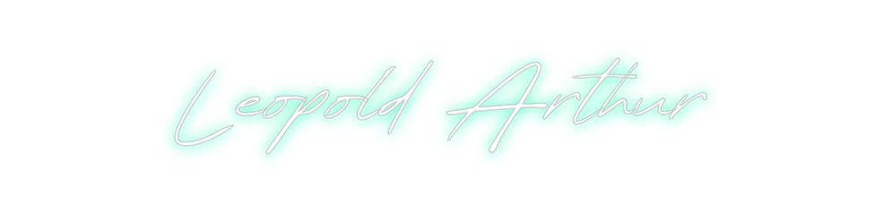 Konfigurierter Neonsign Leopold Arthur