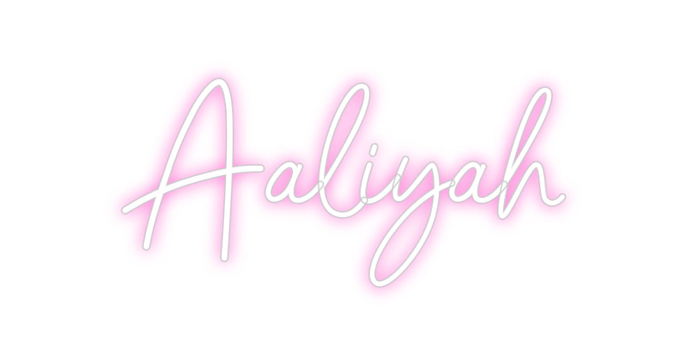 Konfigurierter Neonsign Aaliyah