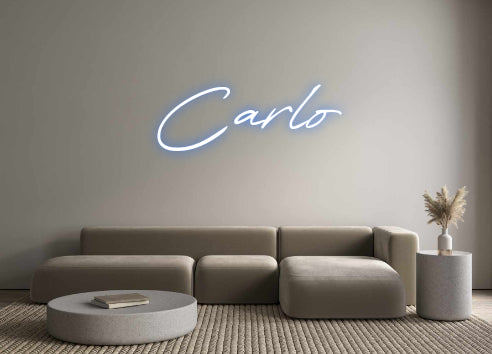 Konfigurierter Neonsign Carlo