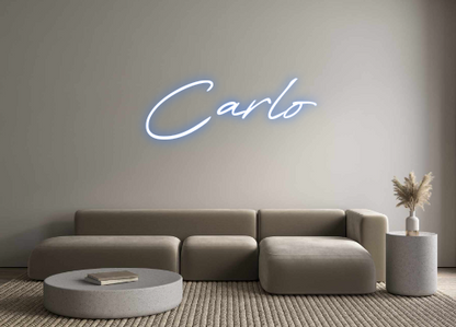 Konfigurierter Neonsign Carlo