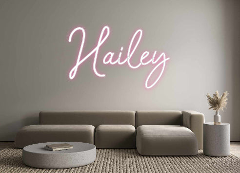 Konfigurierter Neonsign Hailey