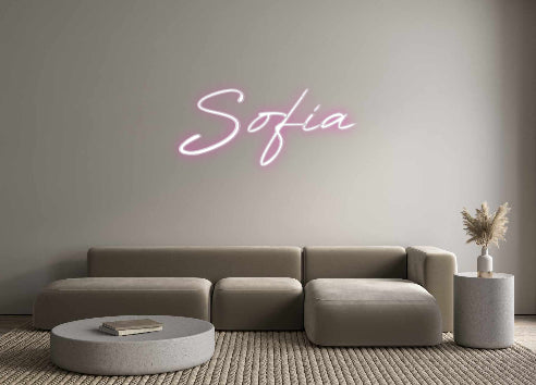 Konfigurierter Neonsign Sofia