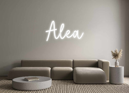 Konfigurierter Neonsign Alea