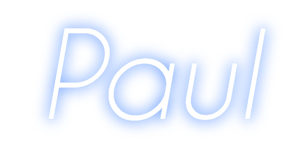 Konfigurierter Neonsign Paul