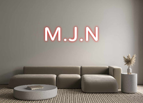 Konfigurierter Neonsign M.J.N