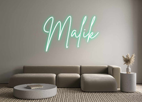 Konfigurierter Neonsign Malik