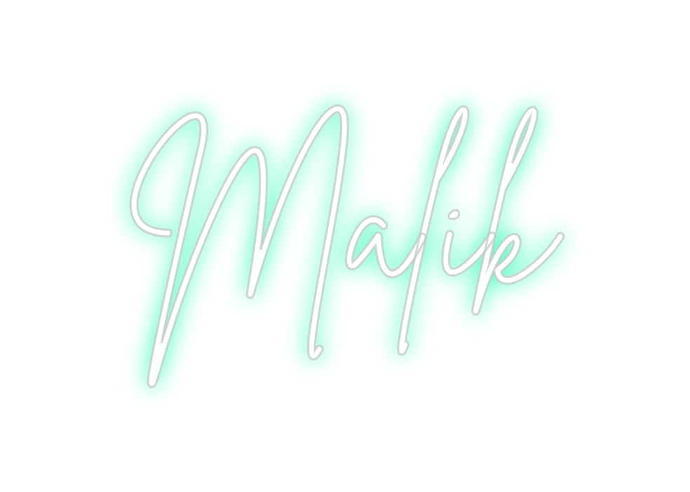 Konfigurierter Neonsign Malik