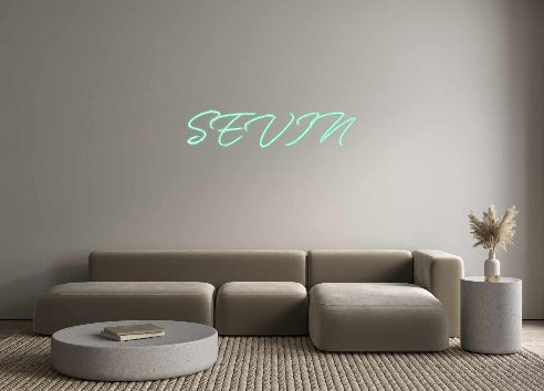 Konfigurierter Neonsign SEVIN