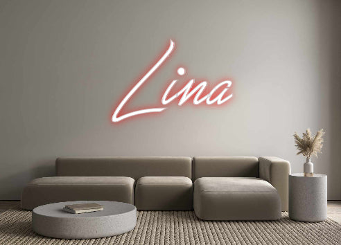 Konfigurierter Neonsign Lina