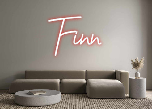 Konfigurierter Neonsign Finn