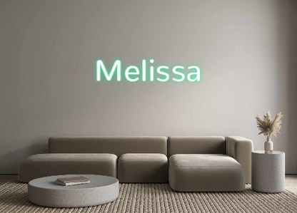 Konfigurierter Neonsign Melissa