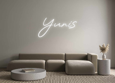 Konfigurierter Neonsign Yunis