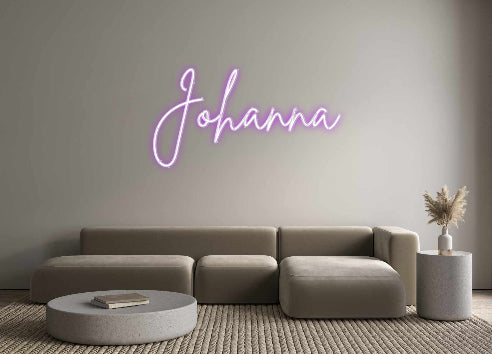 Konfigurierter Neonsign Johanna