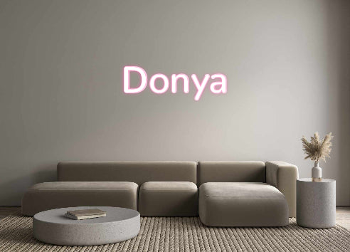 Konfigurierter Neonsign Donya