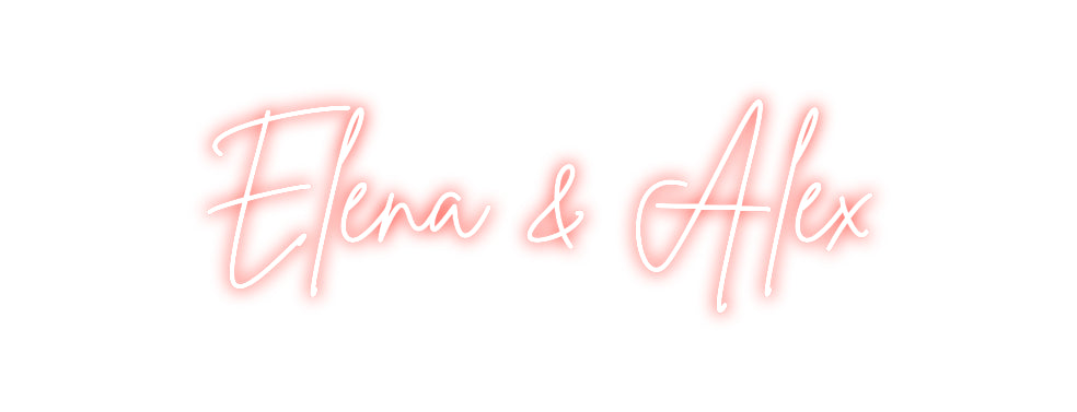 Konfigurierter Neonsign Elena & Alex