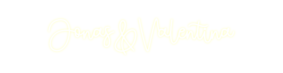 Konfigurierter Neonsign Jonas&Valentina