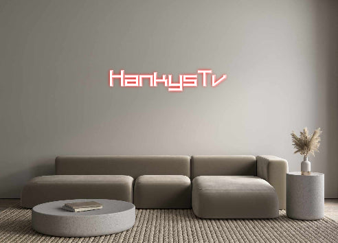 Konfigurierter Neonsign HankysTv